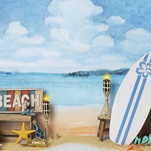 BEACH –PRINTED BACKDROP FABRIC (PRE-ORDER).