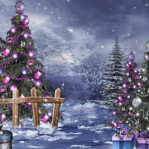 YULETIDE SNOW - BABY PRINTED BACKDROP - FABRIC (PRE-ORDER)