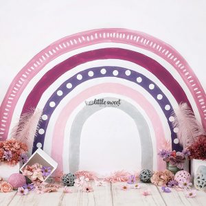 ROSY RAINBOW –  PRINTED BACKDROP FABRIC (PRE-ORDER)