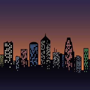 CITY  –PRINTED BACKDROP FABRIC (PRE-ORDER).