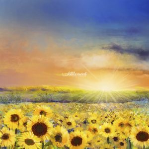 SUNFLOWER GARDEN- BABY PRINTED BACKDROP – FABRIC (PRE-ORDER)