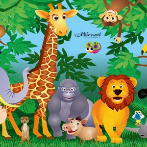 JUNGLE THEME –PRINTED BACKDROP FABRIC (PRE-ORDER)